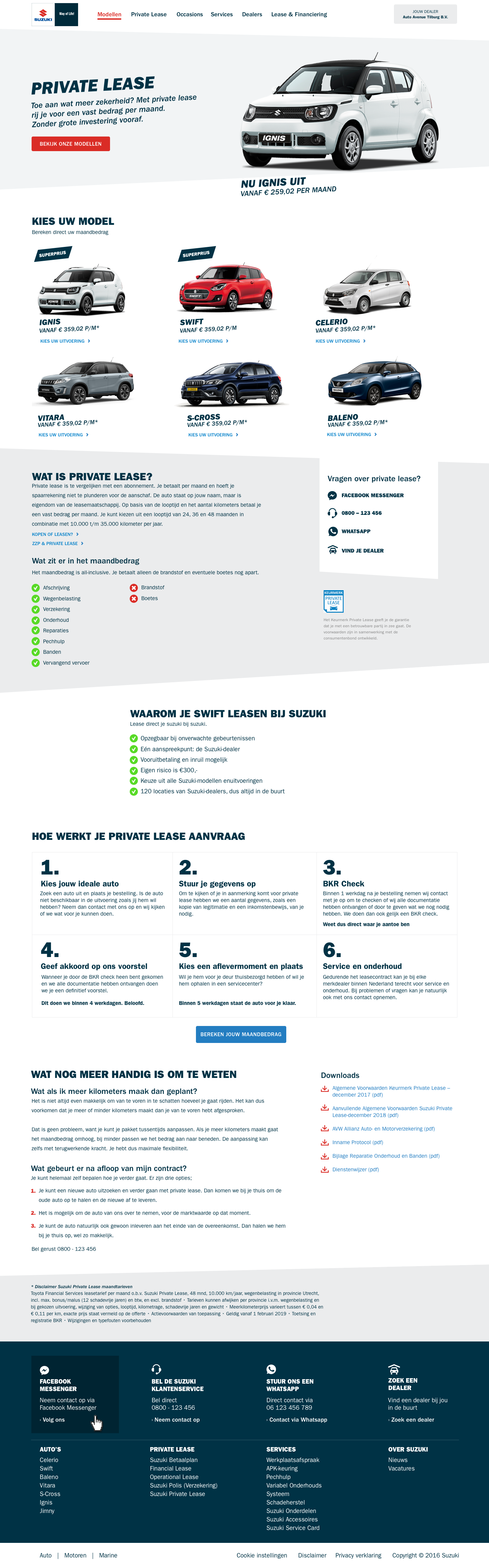 Private-lease-overzicht